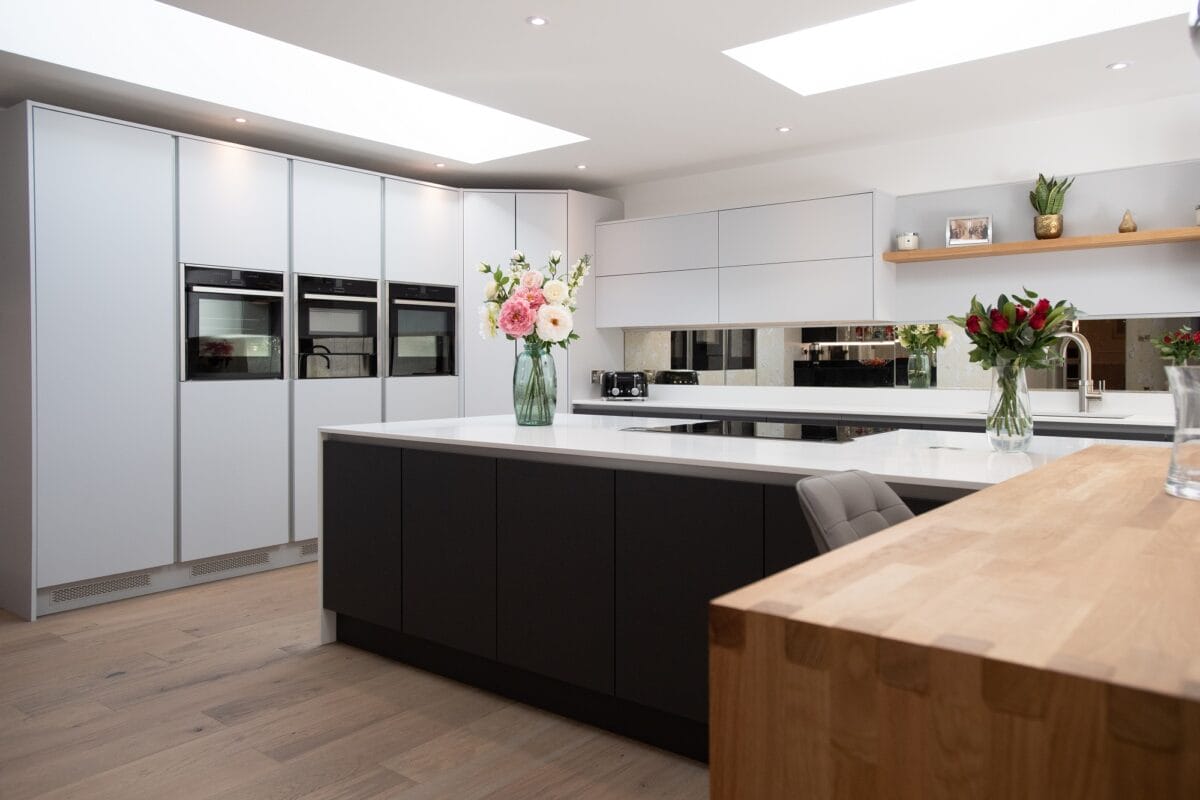 Matt finish modern grey kitchen