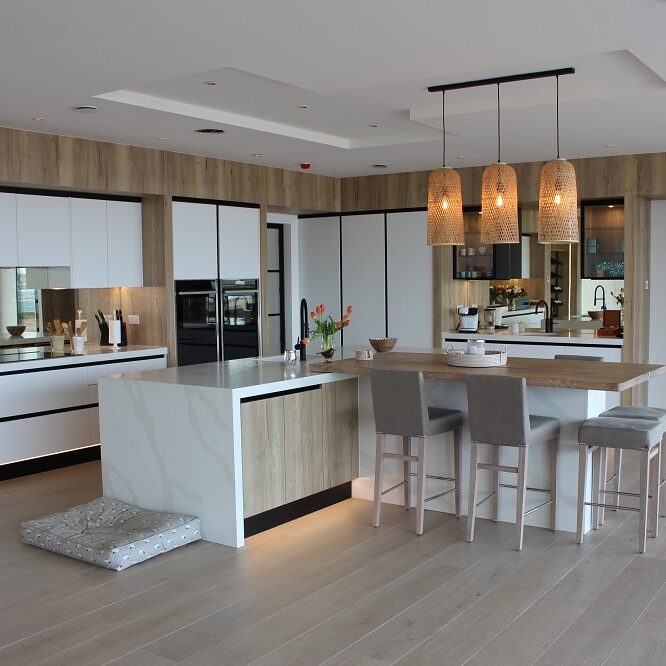 Large, open plan kitchen