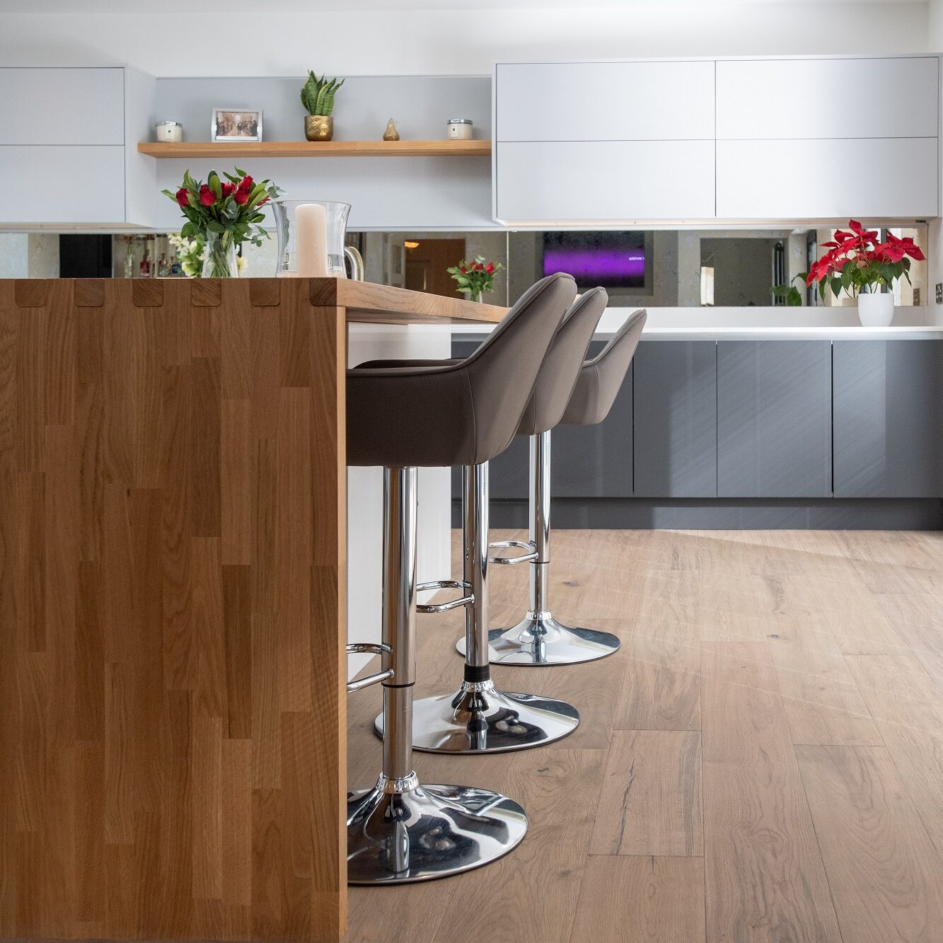 Matt finish modern grey kitchen, Portsmouth